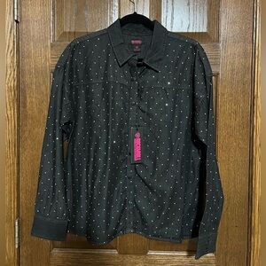 Rock & Roll Cowgirl Black Button Down Shirt